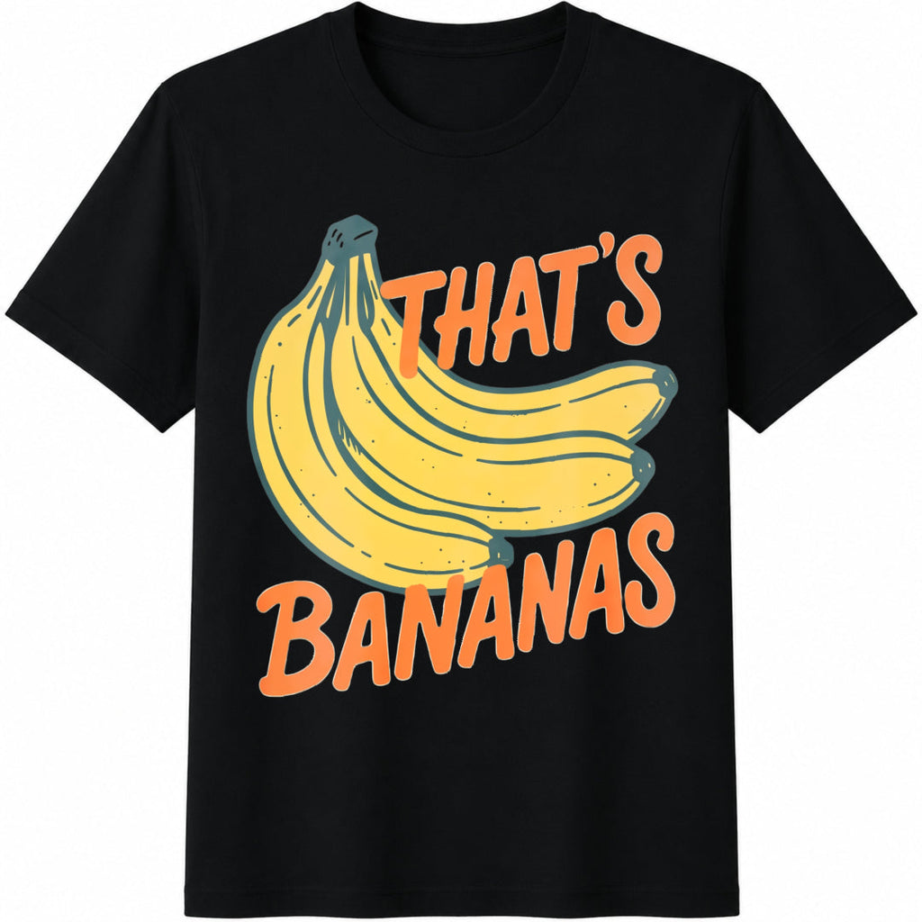 White - Fun Banana Decor Text Cotton T-Shirt product image 1