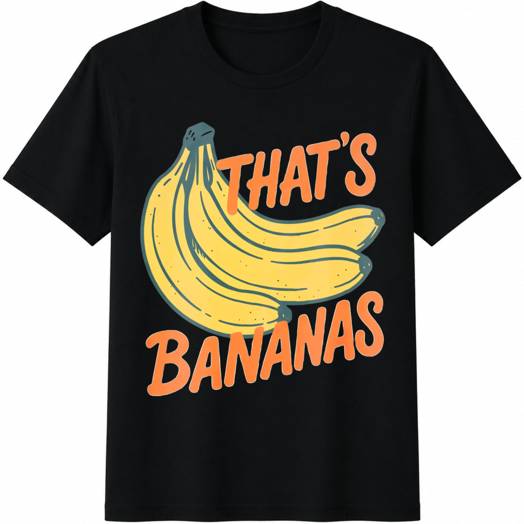 White - Fun Banana Decor Text Cotton T-Shirt product image 1