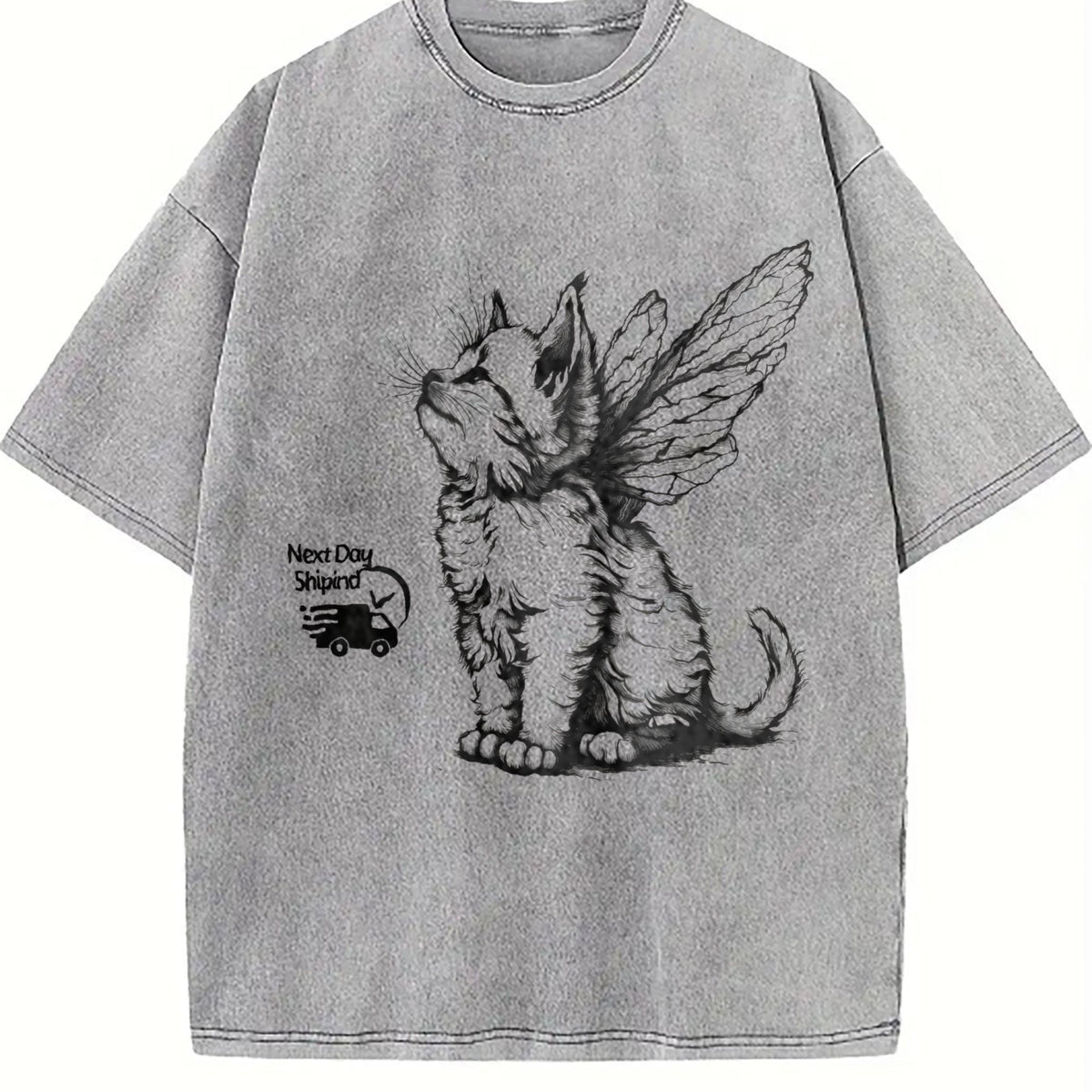 Angel Kitten Vintage Washed T-Shirt product image 5