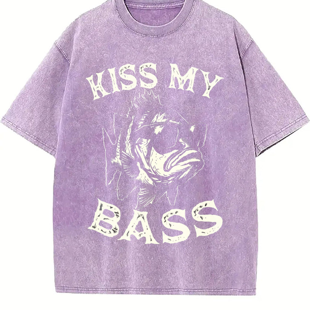 Kiss My Bass Fishing Vintage Washed T-Shirt product image 6