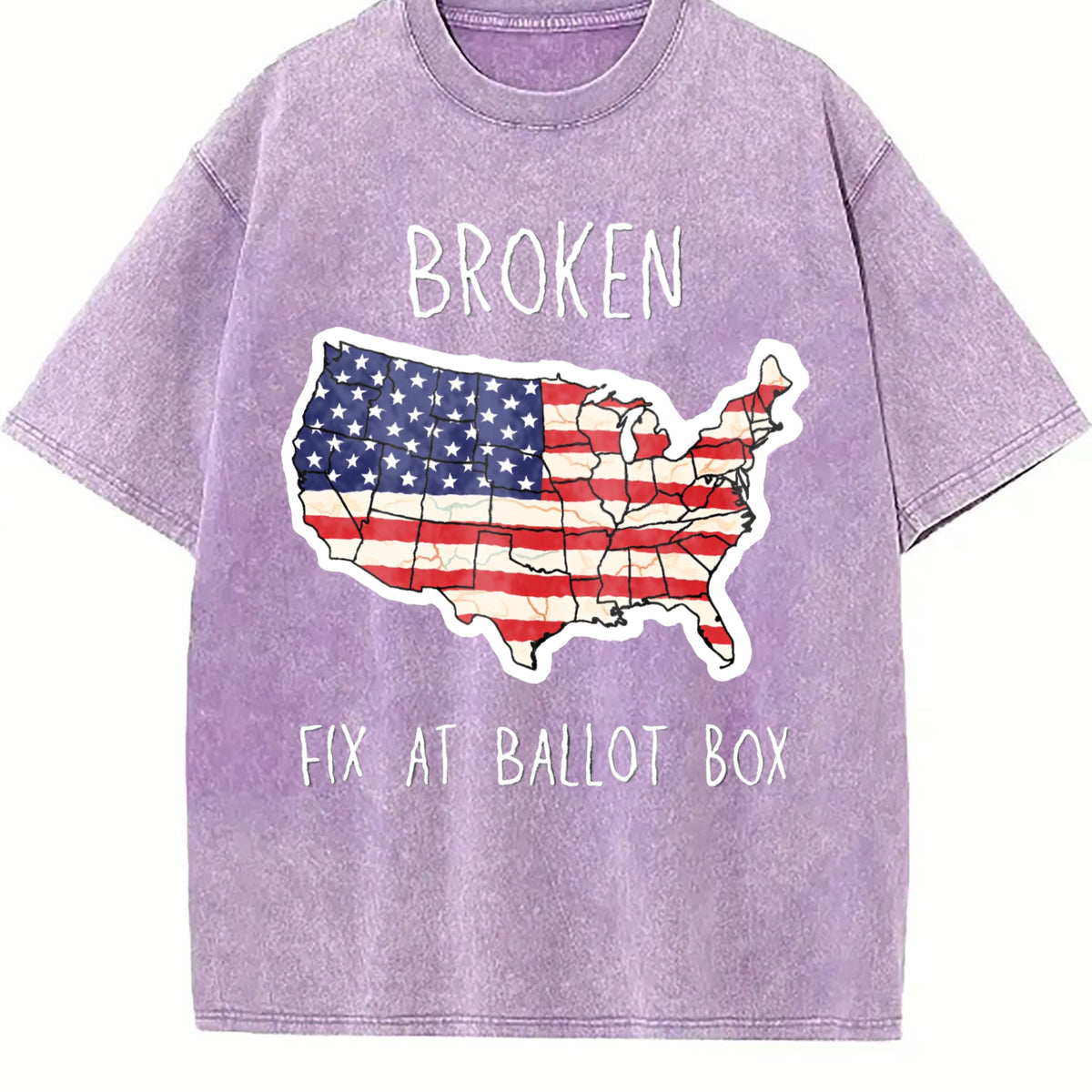 Funny Political USA Broken Fix At Ballot Box Vintage Washed product image 6