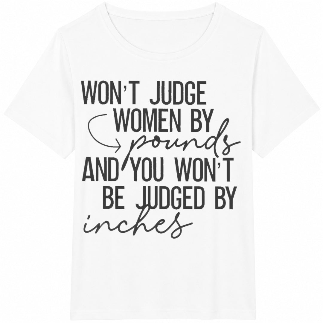 English Letter Summer Scoop Neck Don't Judge By Pounds And product image 2