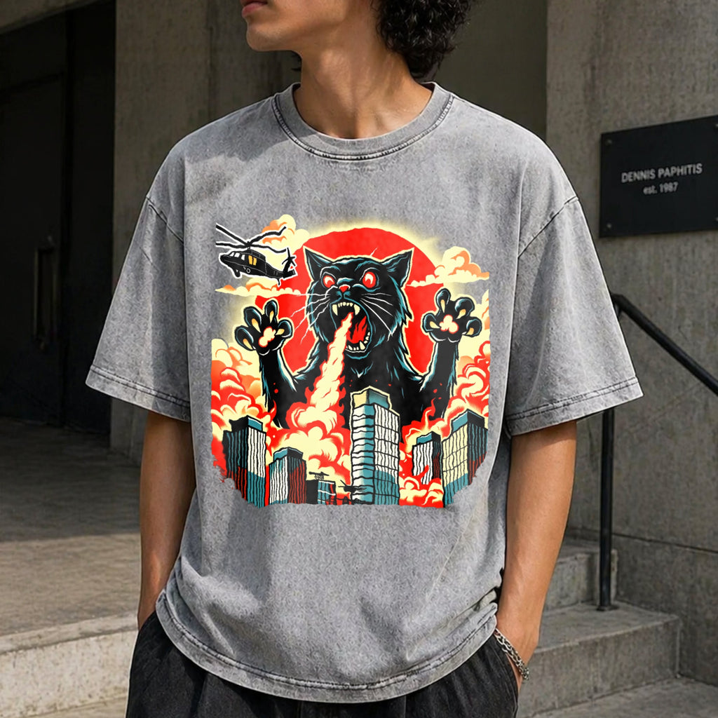 Funny Catzilla Cat Japanese Art For 0714d 818 Vintage product image 5