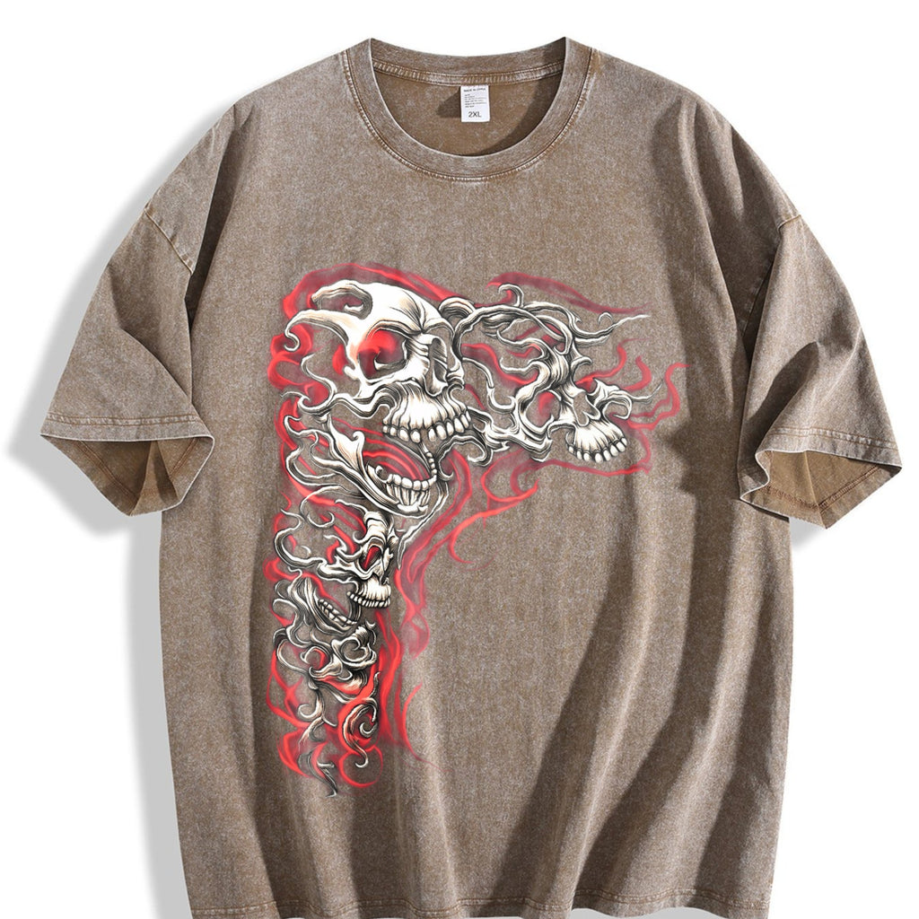 Y2K Gothic Punk Flaming Skulls Biker Grunge Affliction product image 3