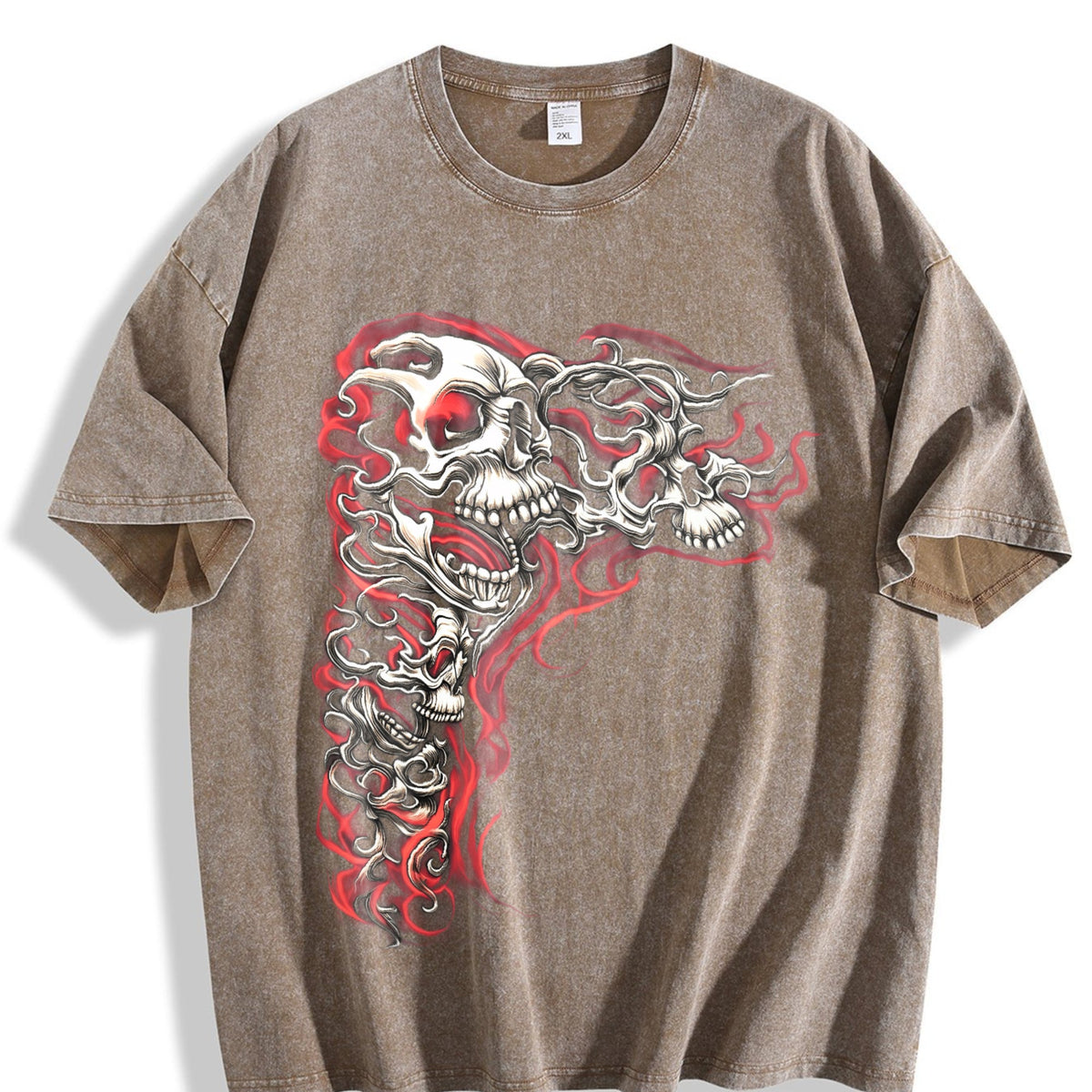 Y2K Gothic Punk Flaming Skulls Biker Grunge Affliction product image 3