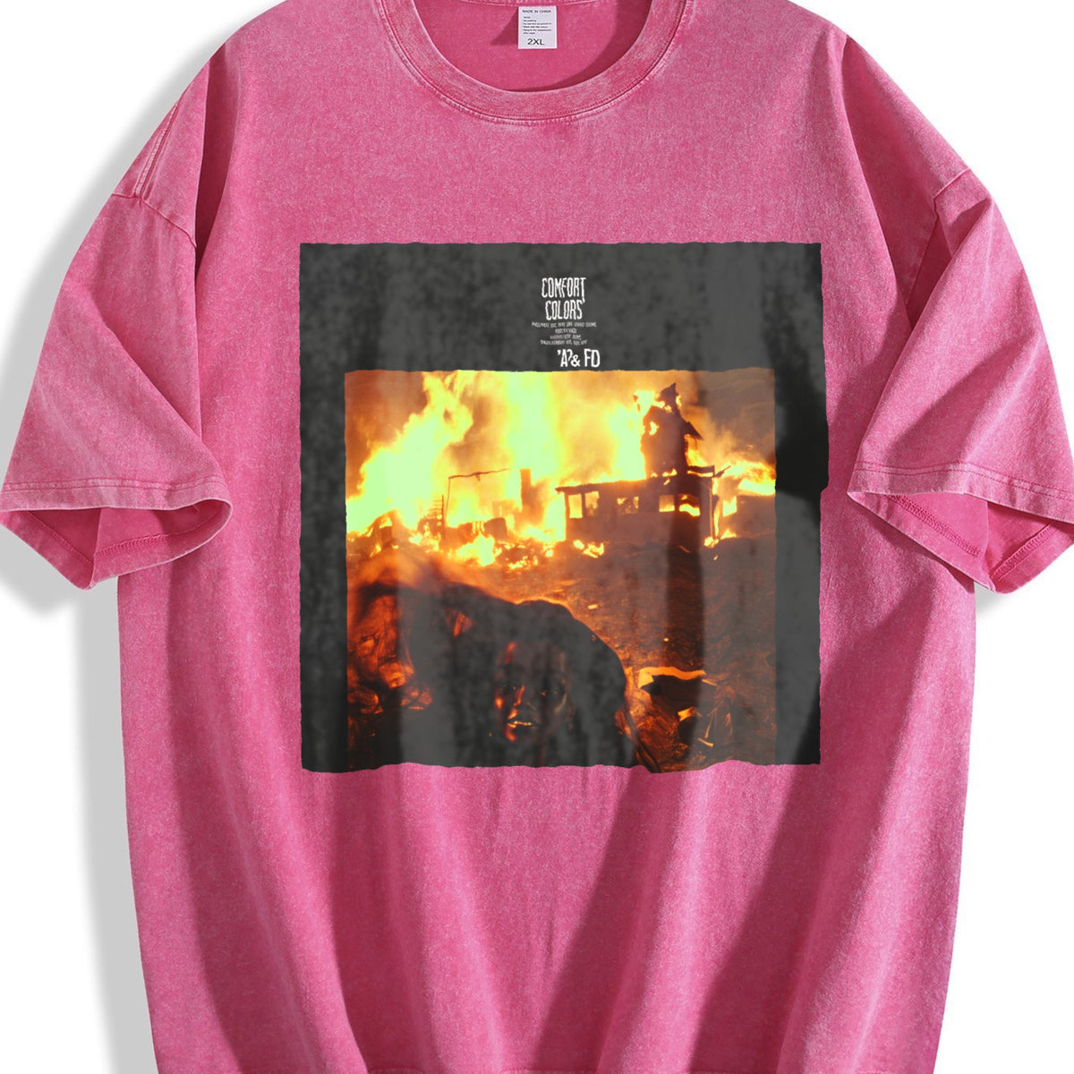 Burning City Doll Scene Vintage Washed T-Shirt product image 7