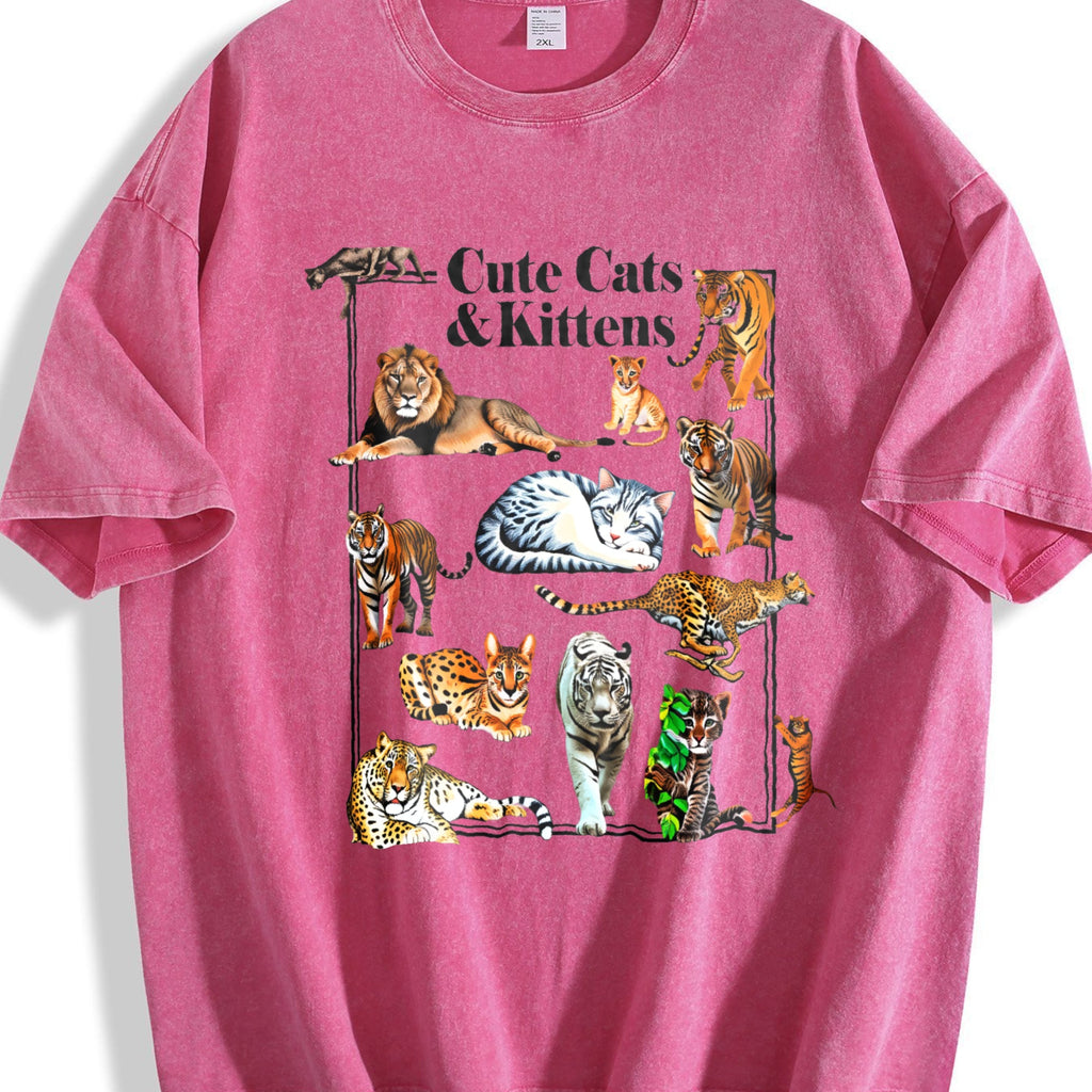 Cute Cats & Kittens Vintage Washed T-Shirt product image 7