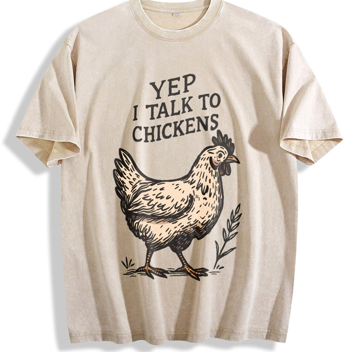 Yep I Talk To Chickens Vintage Washed T-Shirt product image 1