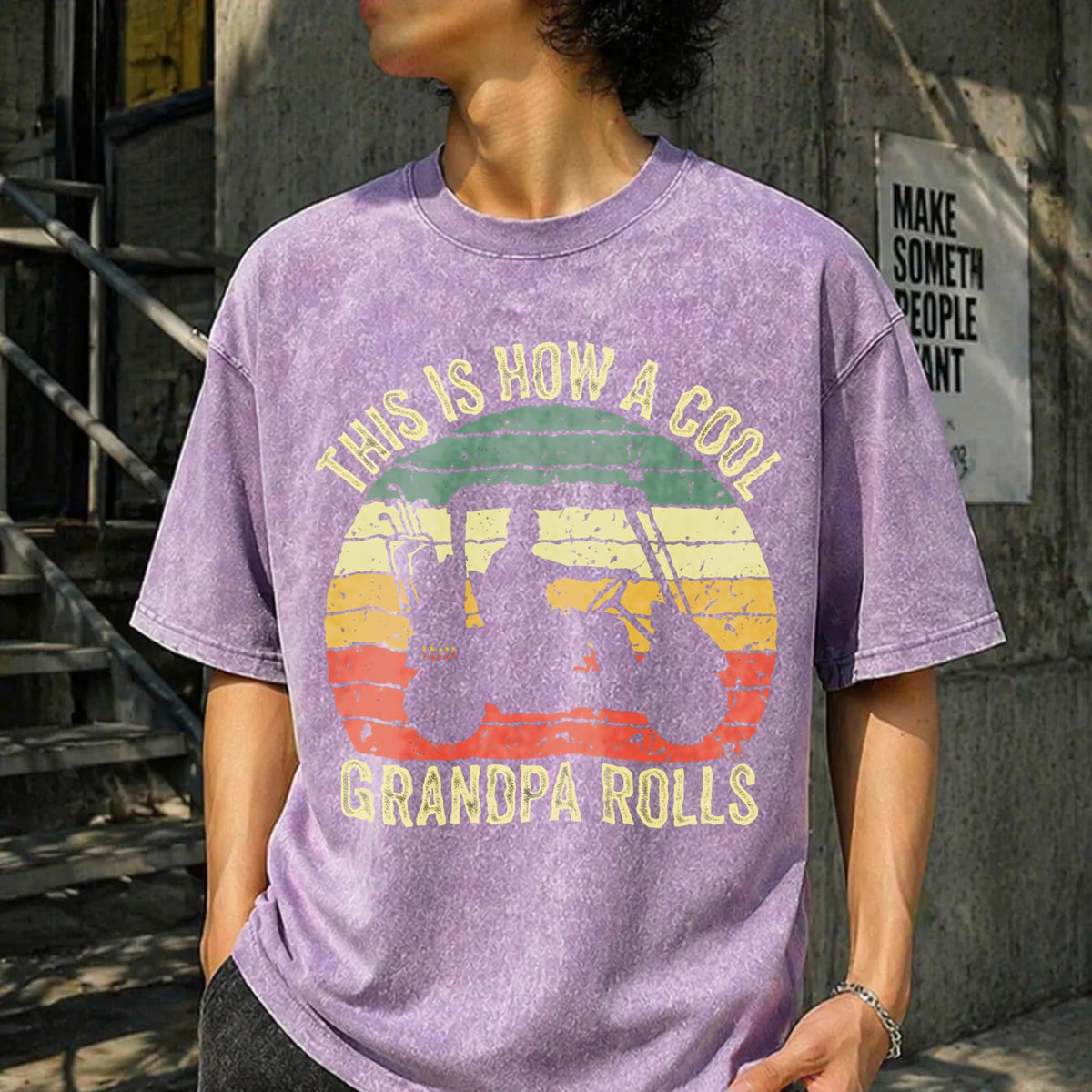 Golf Grandpa Vintage Washed T-Shirt product image 6