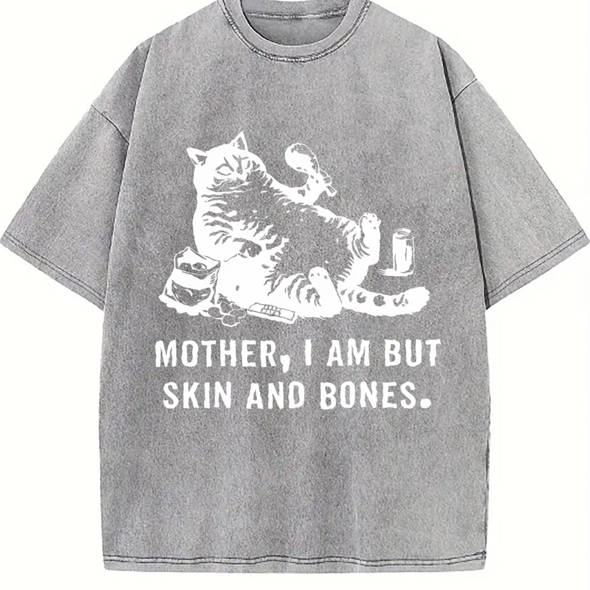 Mother I Am But Skin And Bones Cat Vintage Washed T-Shirt product image 5