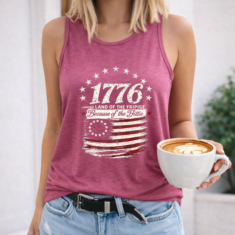 1776 Land Of The Free Because Of The Brave Women's Tank Top