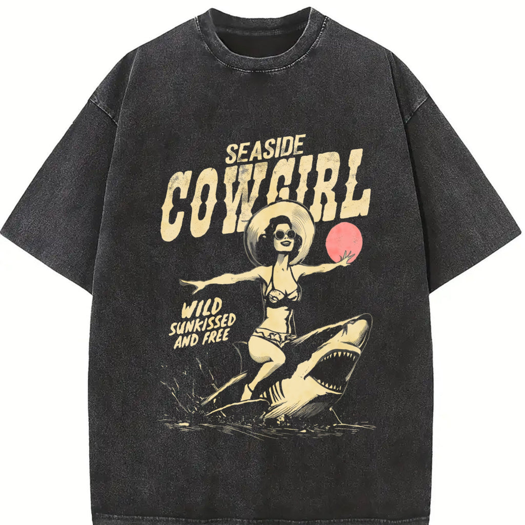 Seaside Cowgirl Vintage Washed T-Shirt product image 2