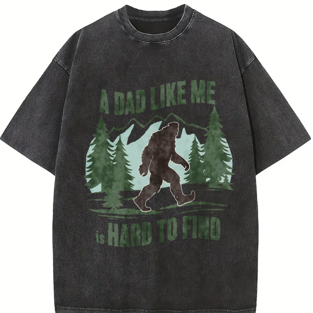 Funny Bigfoot Dad Vintage Washed T-Shirt product image 2