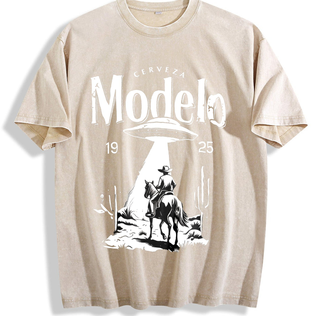 Modelo UFO Cowboy - - With Cerveza Letter Vintage Washed product image 1
