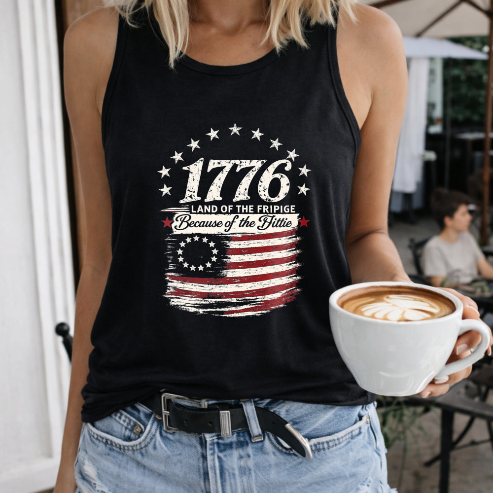 1776 Land Of The Free Because Of The Brave Women's Tank Top
