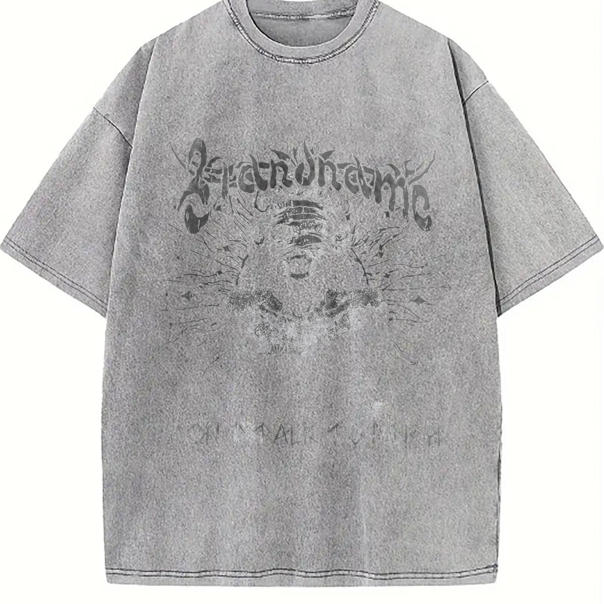 Blindfolded Beige Grunge Aesthetic Vintage Washed T-Shirt product image 5