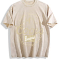 Wash Old Summer Down Shoulder Sleeves Vintage Washed T-Shirt product image 1