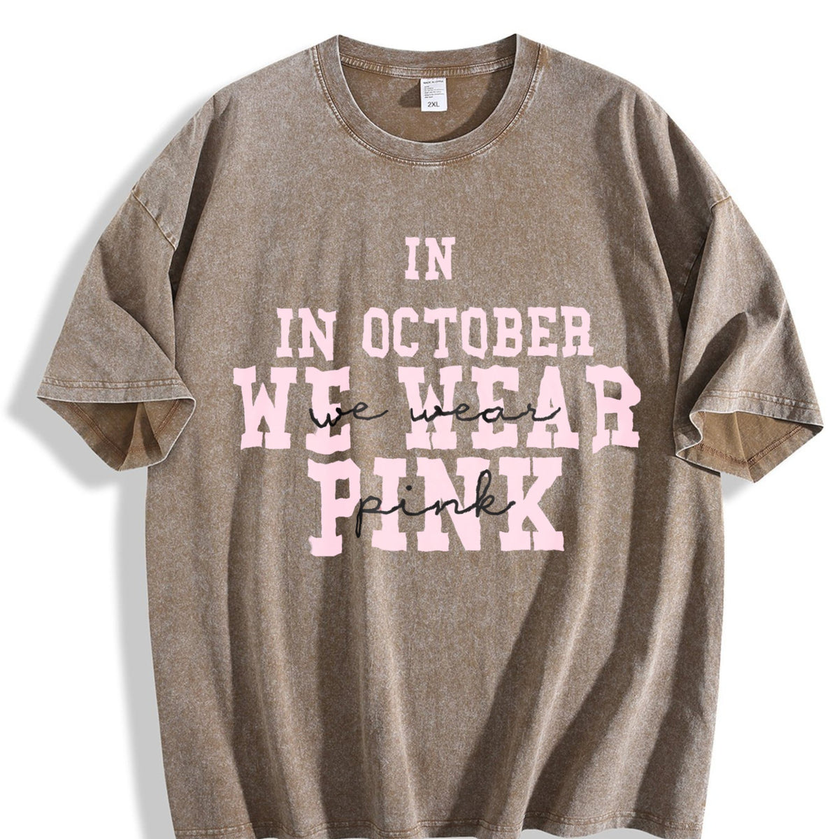 Breast Cancer Awareness Vintage Washed T-Shirt product image 3