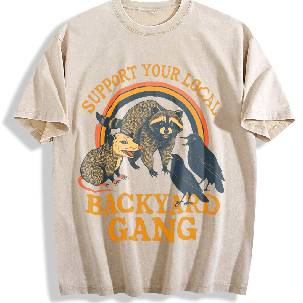 Support Your Local Backyard Gang Vintage Washed T-Shirt product image 1