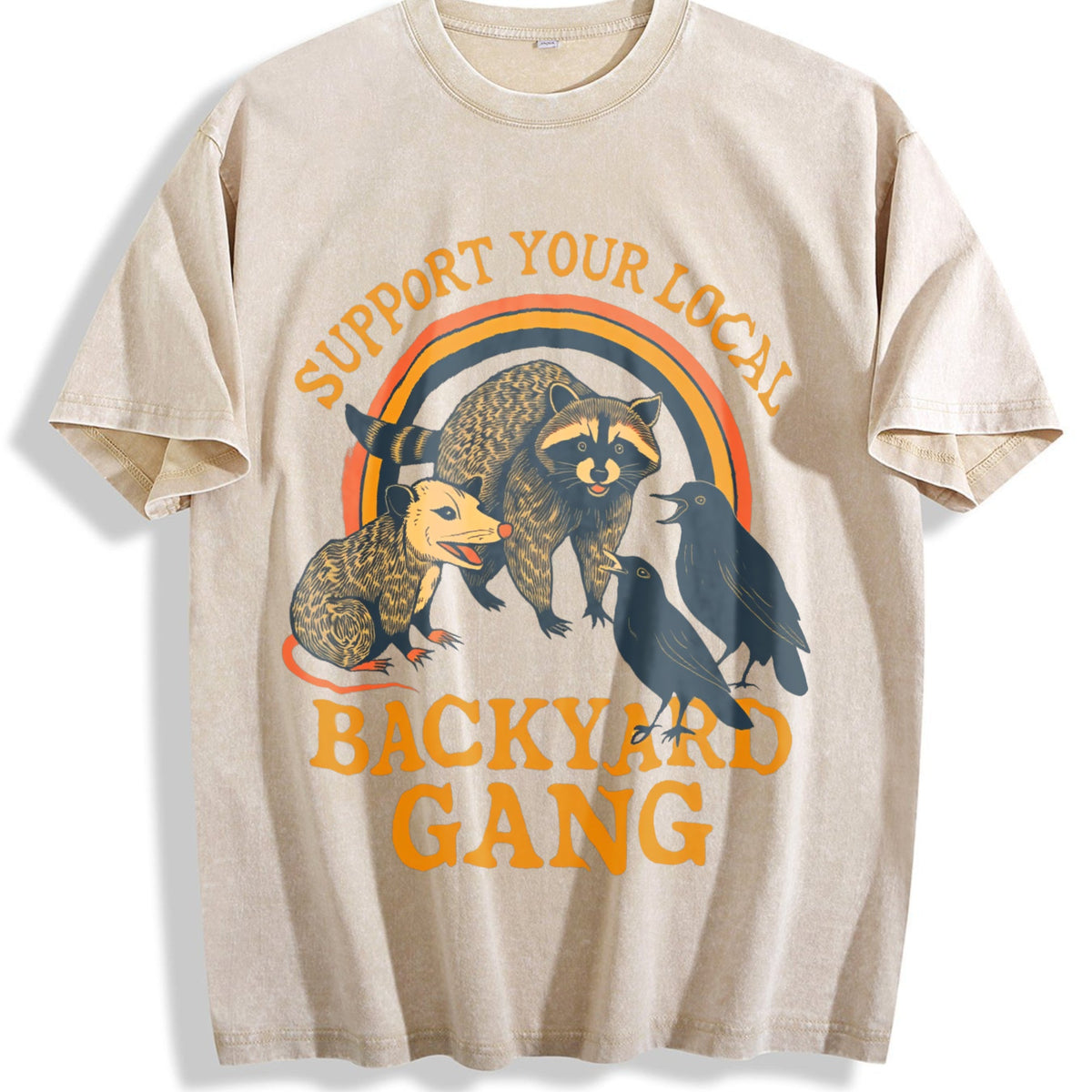 Support Your Local Backyard Gang Vintage Washed T-Shirt product image 1