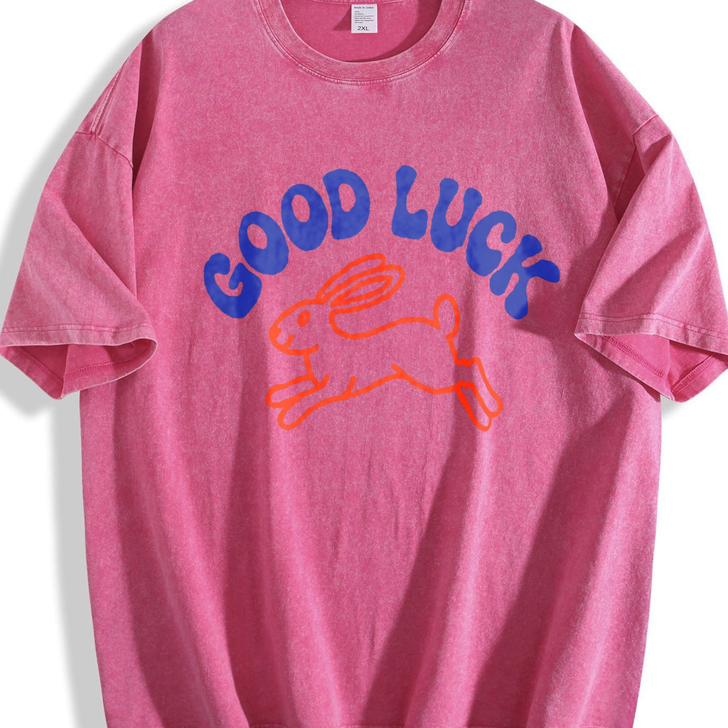 Good Luck Rabbit Vintage Washed T-Shirt product image 7