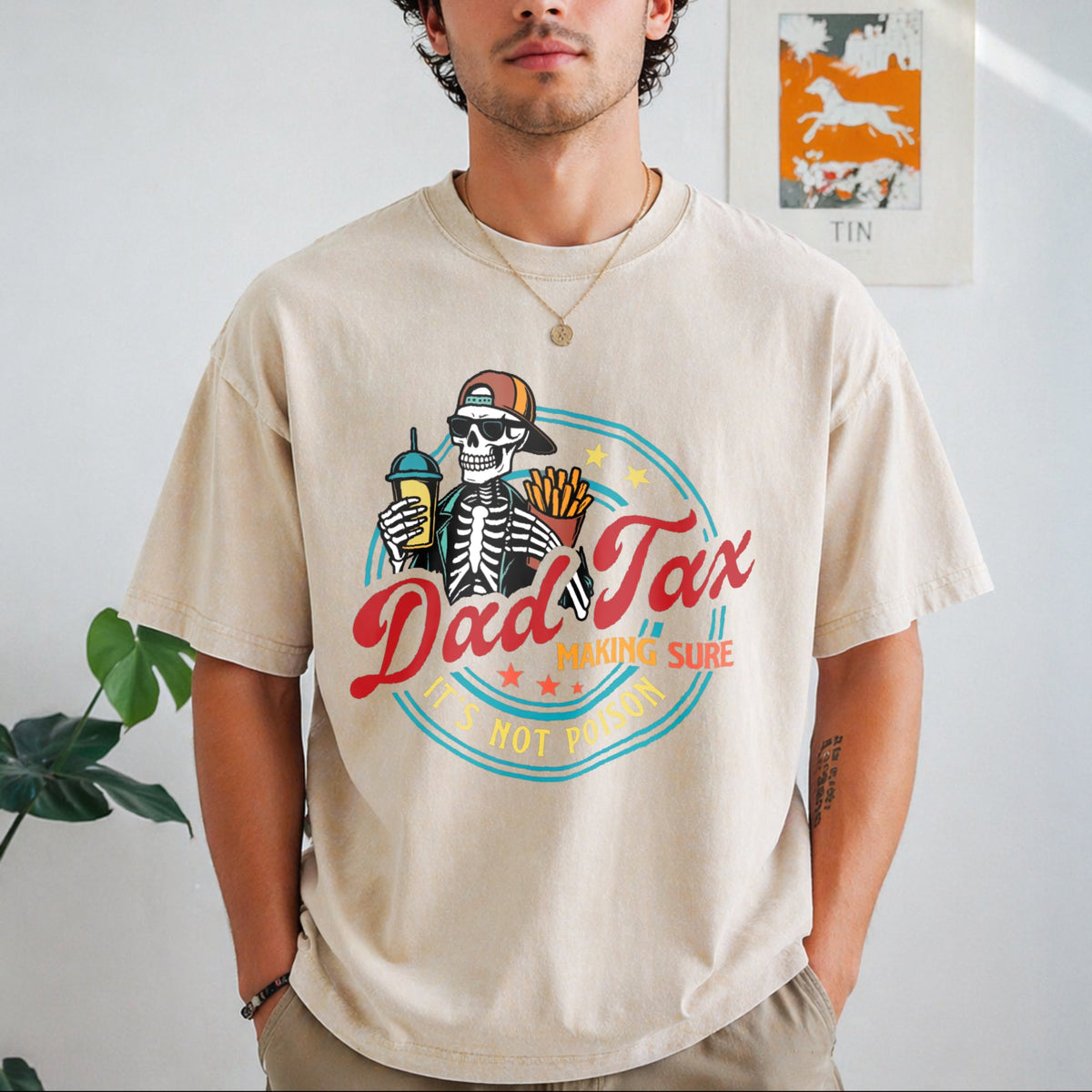 Dad Tax Making Sure It's Not Poison Fathers Day Vintage product image 8