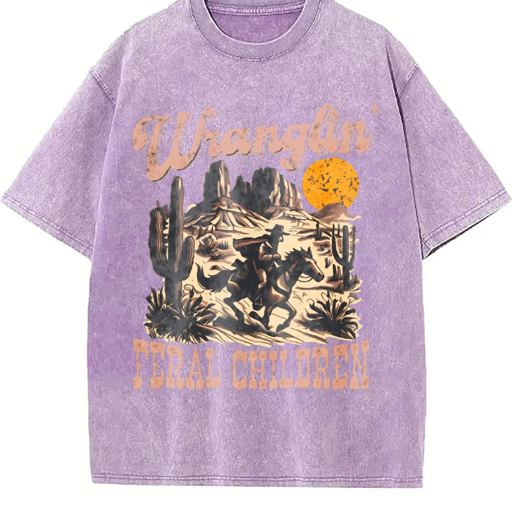 Wranglin' Feral Children Raccoon 90s Western Vintage Washed product image 6