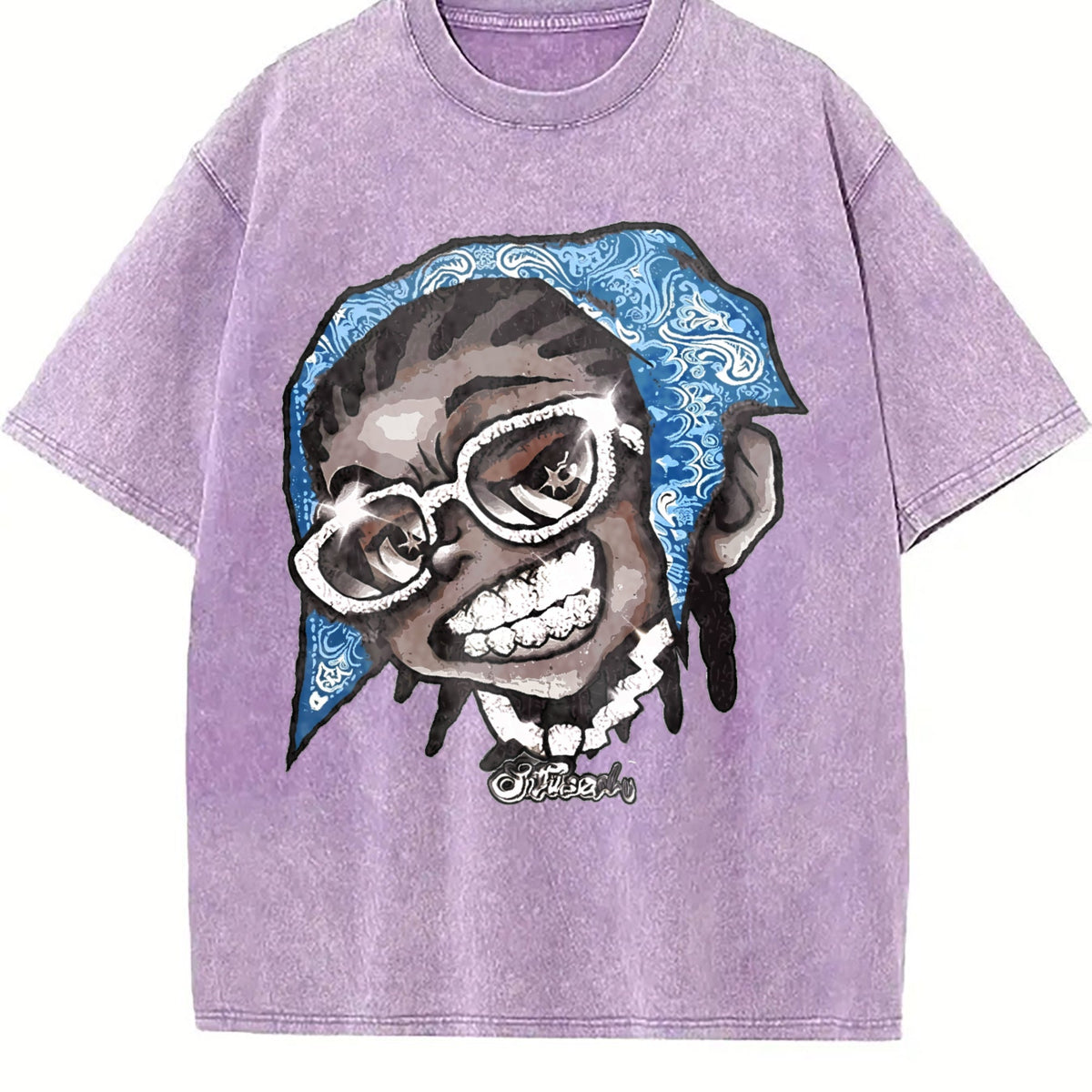 Hip Hop Cartoon Character Vintage Washed T-Shirt product image 6