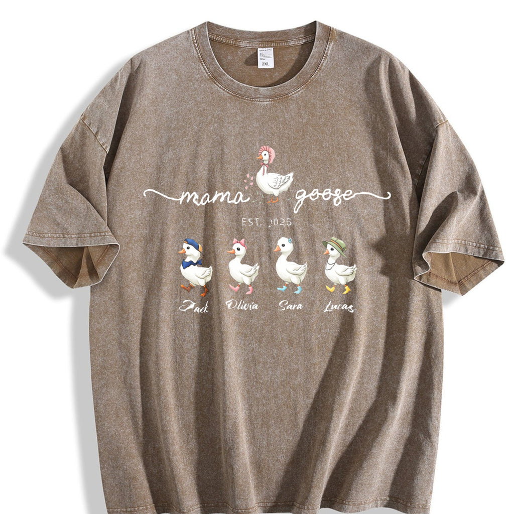Mama Goose and Goslings Vintage Washed T-Shirt product image 3