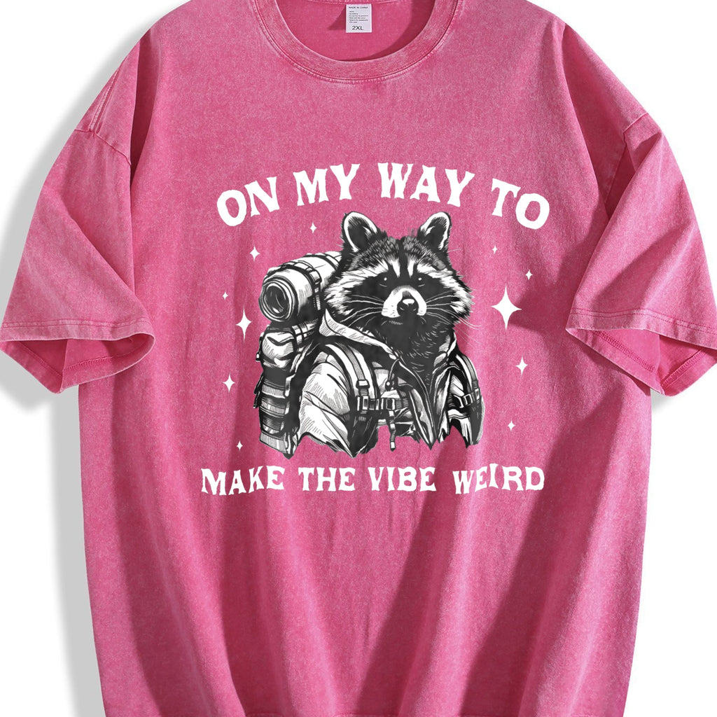 On My Way to Make the Vibe Weird Raccoon Vintage Washed product image 7