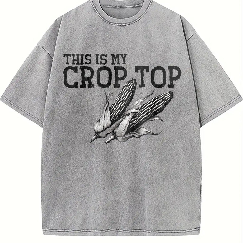 Funny This Is My Crop Vintage Washed T-Shirt product image 5