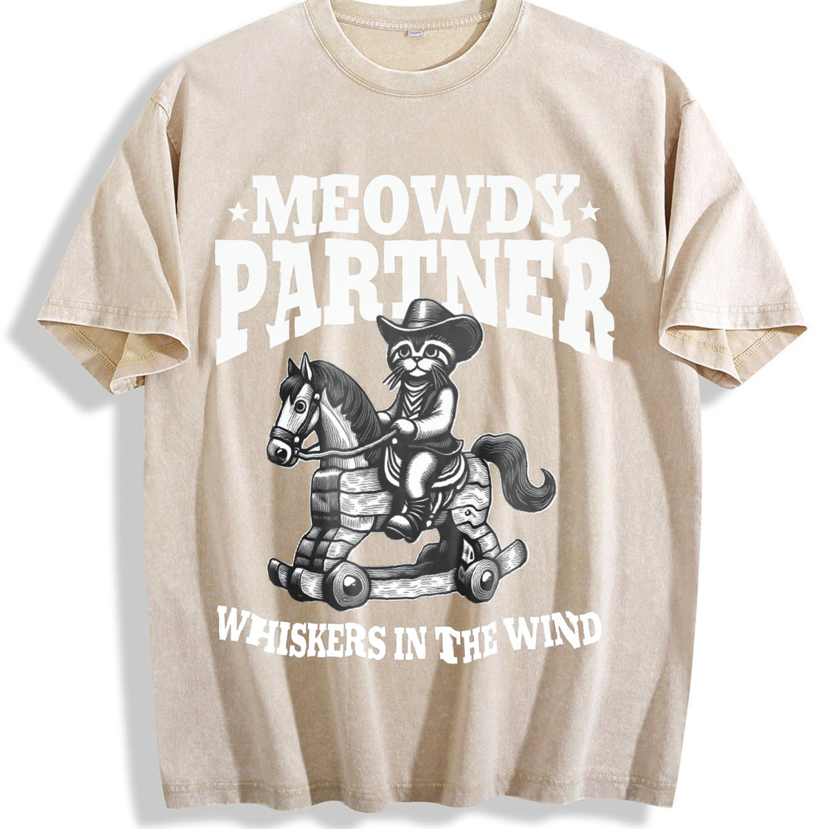 Meowdy Partner Whiskers In The Wind Vintage Washed T-Shirt product image 1