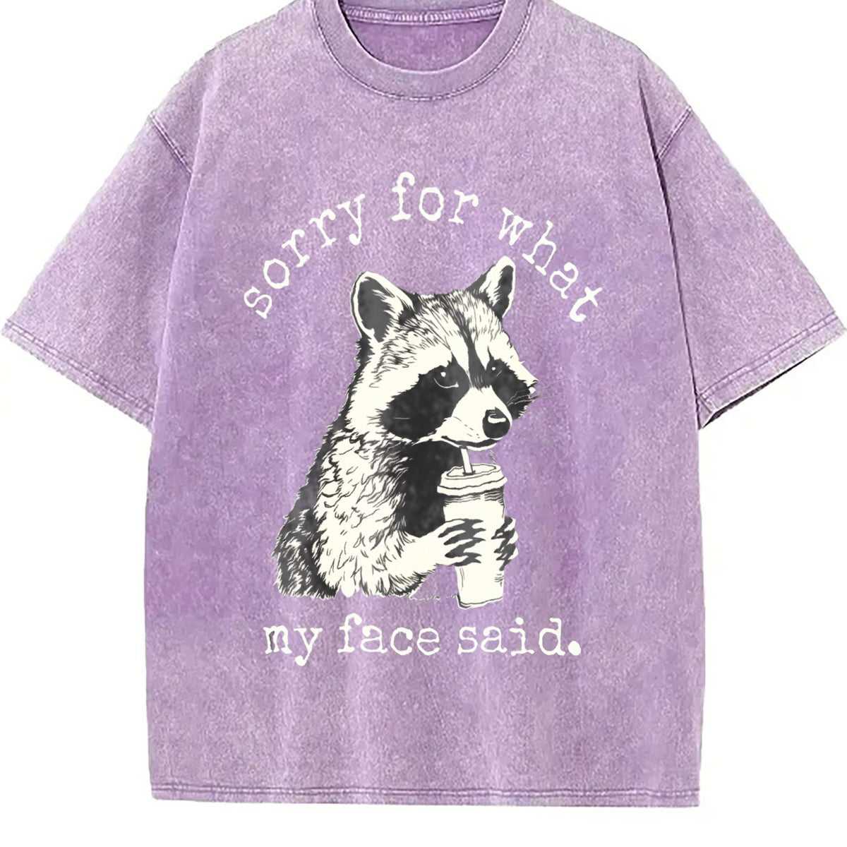 Sorry For What My Face Said Vintage Washed T-Shirt product image 6