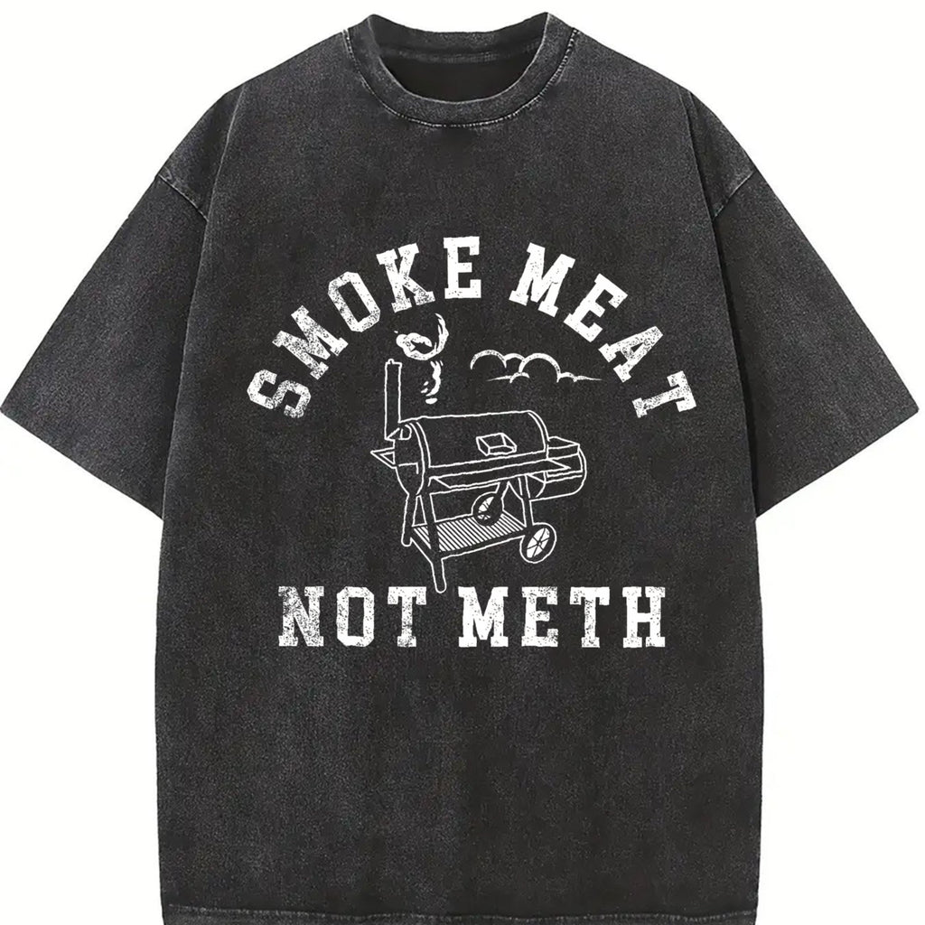 Smoke Meat Not Meth Funny Barbeque Cooking Grilling Vintage product image 2