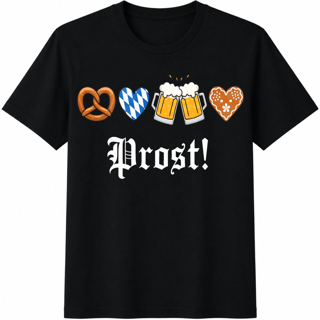 Oktoberfest Cute Beer Drinking Prost German Cotton T-Shirt product image 1