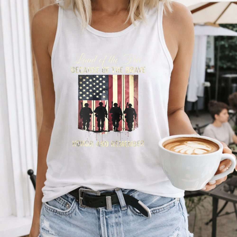 Land Of The Free Because Of The Brave Women's Tank Top