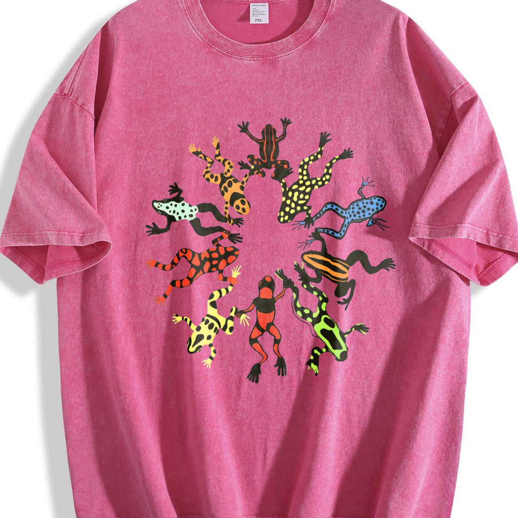 Dancing Frog Feast Vintage Washed T-Shirt product image 7