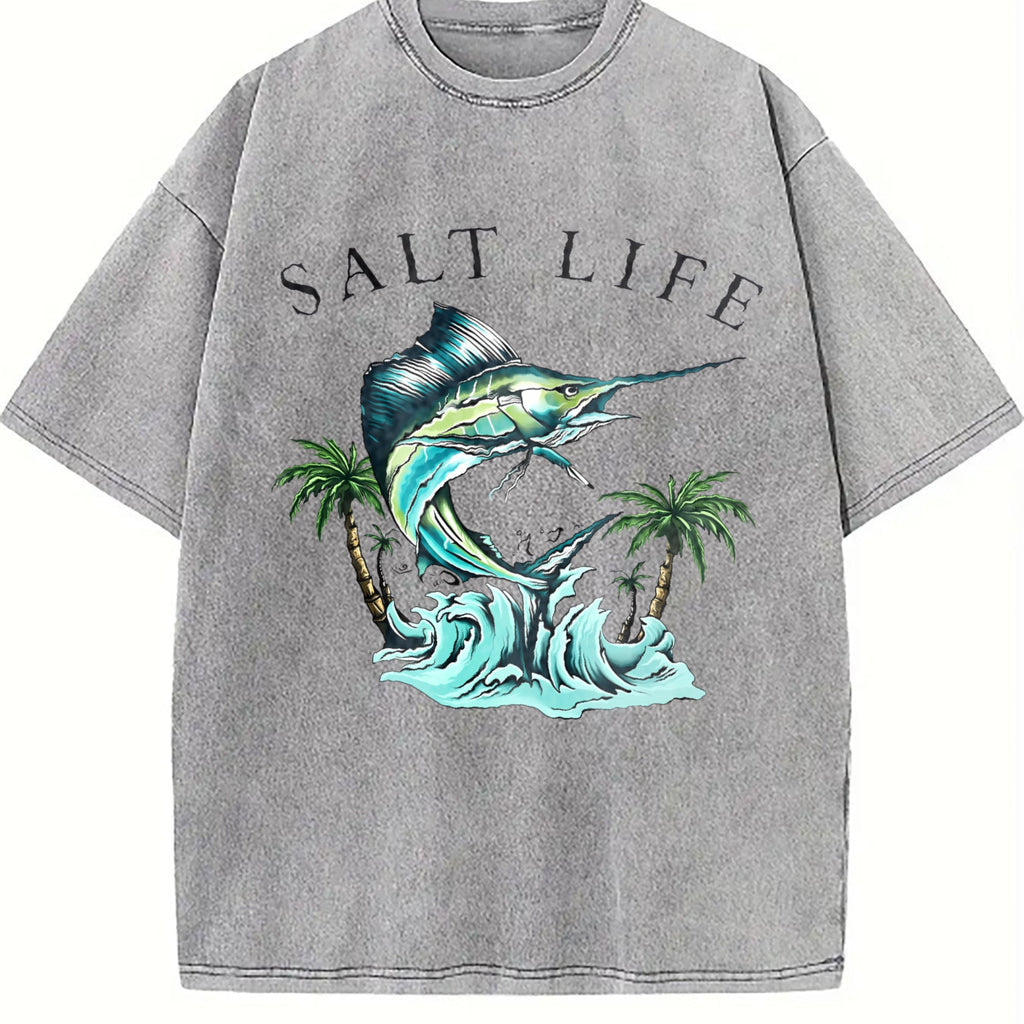 Saltwater Fishing Vintage Washed T-Shirt product image 5
