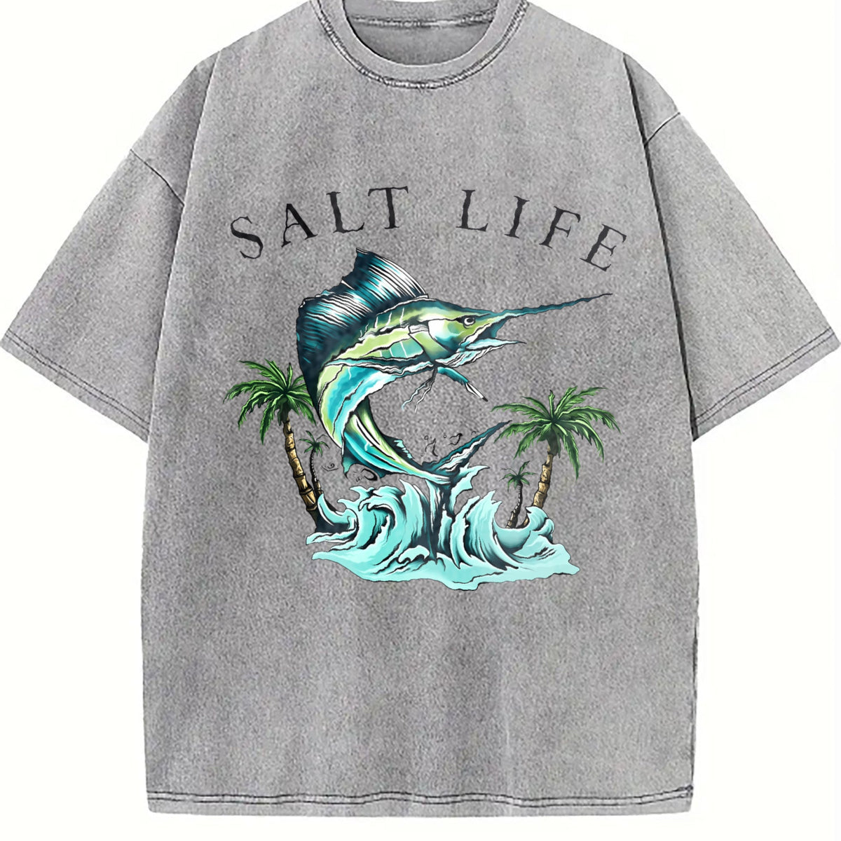 Saltwater Fishing Vintage Washed T-Shirt product image 5
