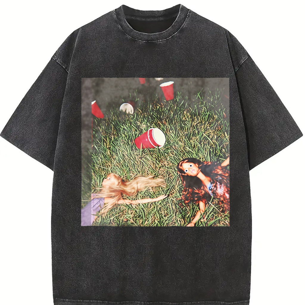 Dolls Relaxing on the Lawn Vintage Washed T-Shirt product image 2
