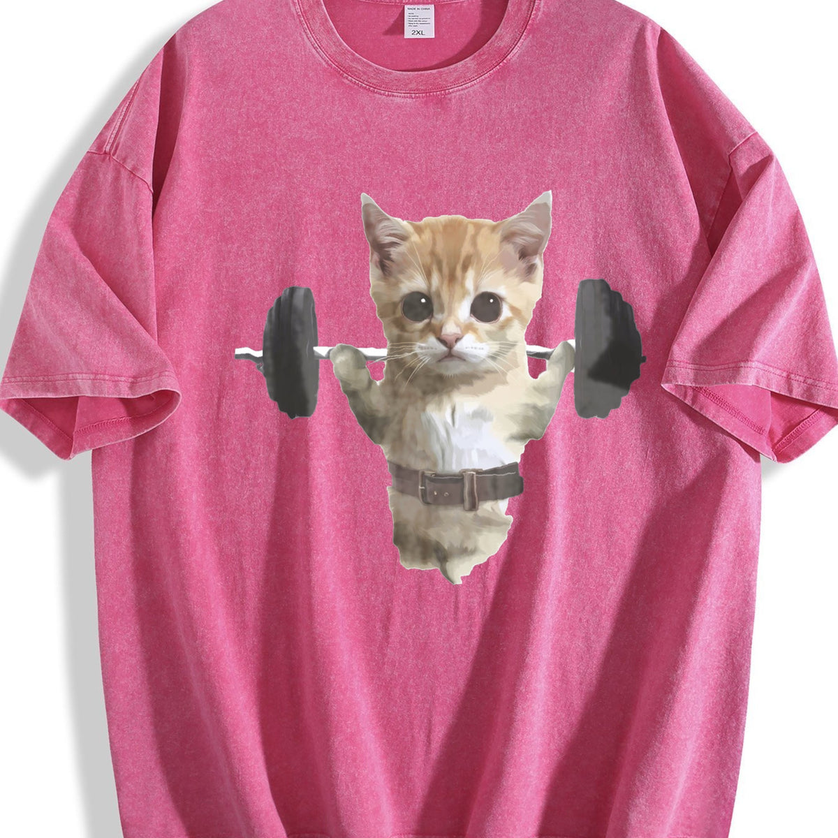 Funny Sam Sulek Cat Gym Meme Vintage Washed T-Shirt product image 7