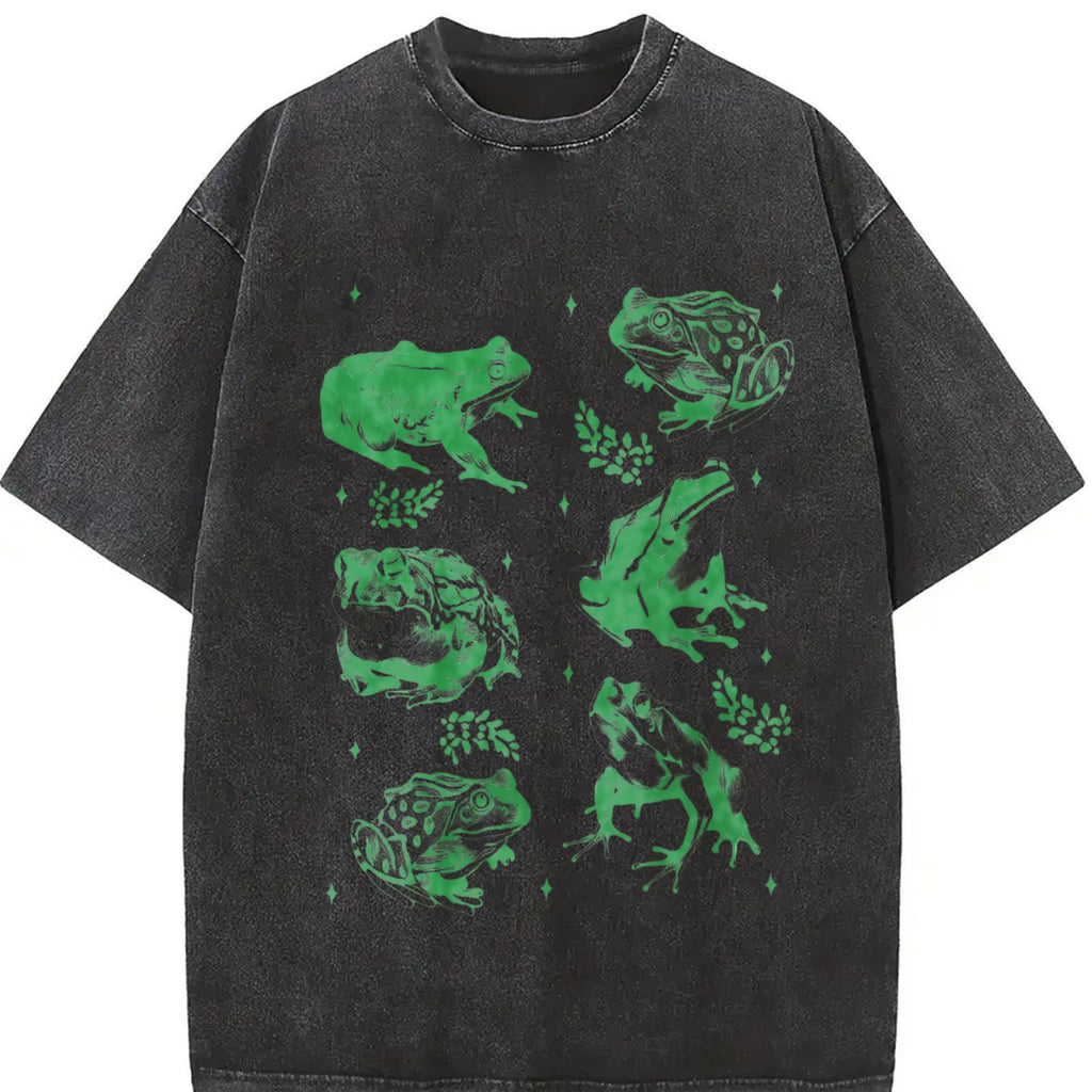 Frog Tattoo Vintage Washed T-Shirt product image 2