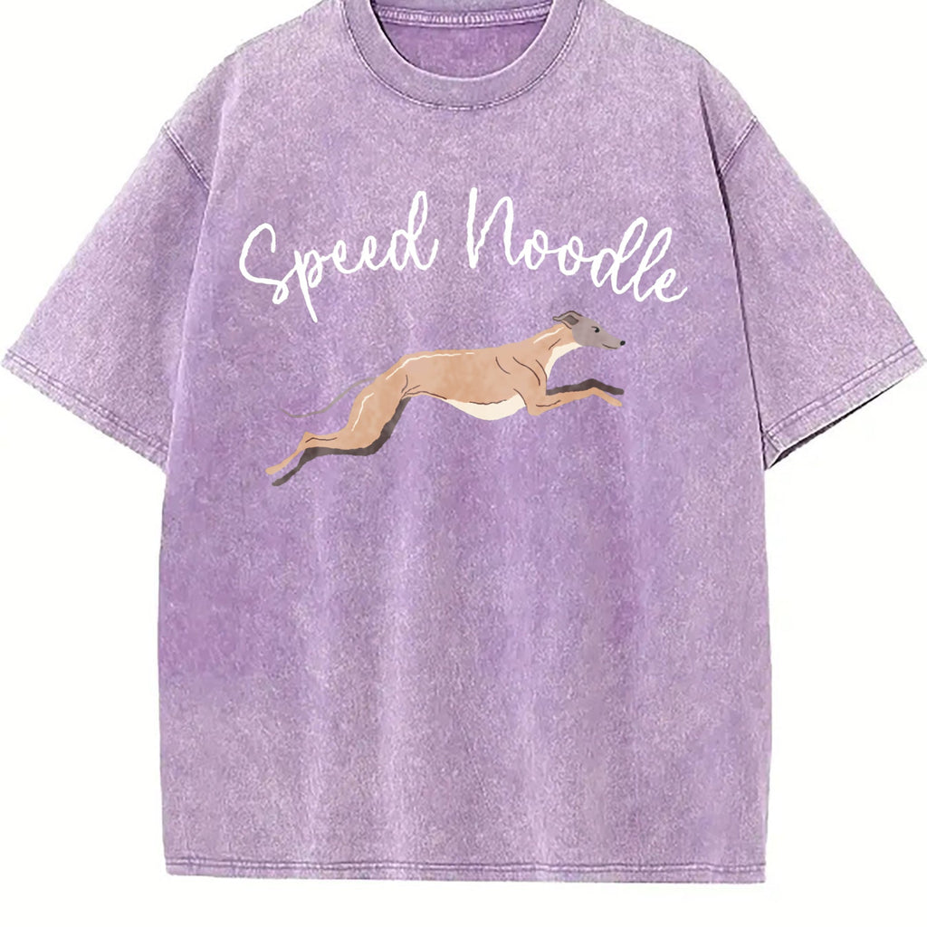 Speed Noodle Greyhound Lover Vintage Washed T-Shirt product image 6