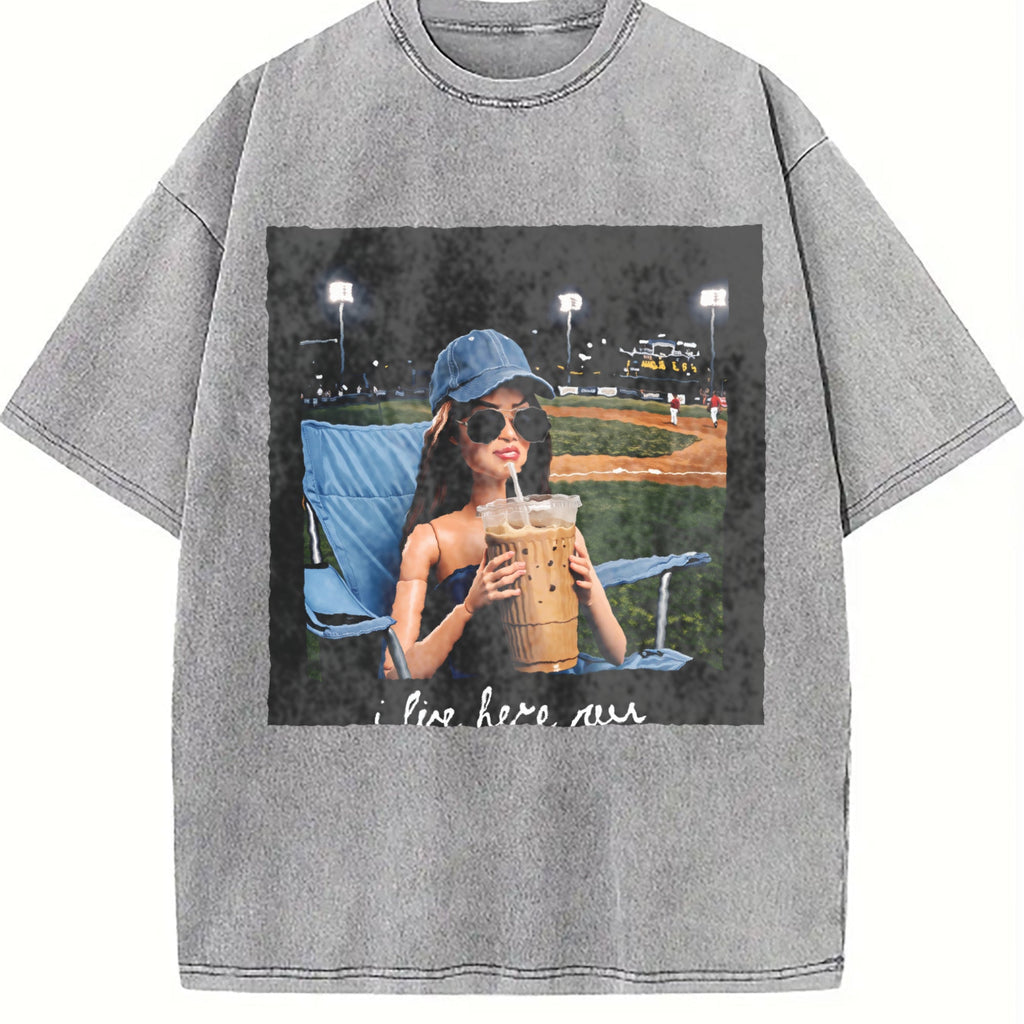 I Live Here Now Ballpark Doll Vintage Washed T-Shirt product image 5