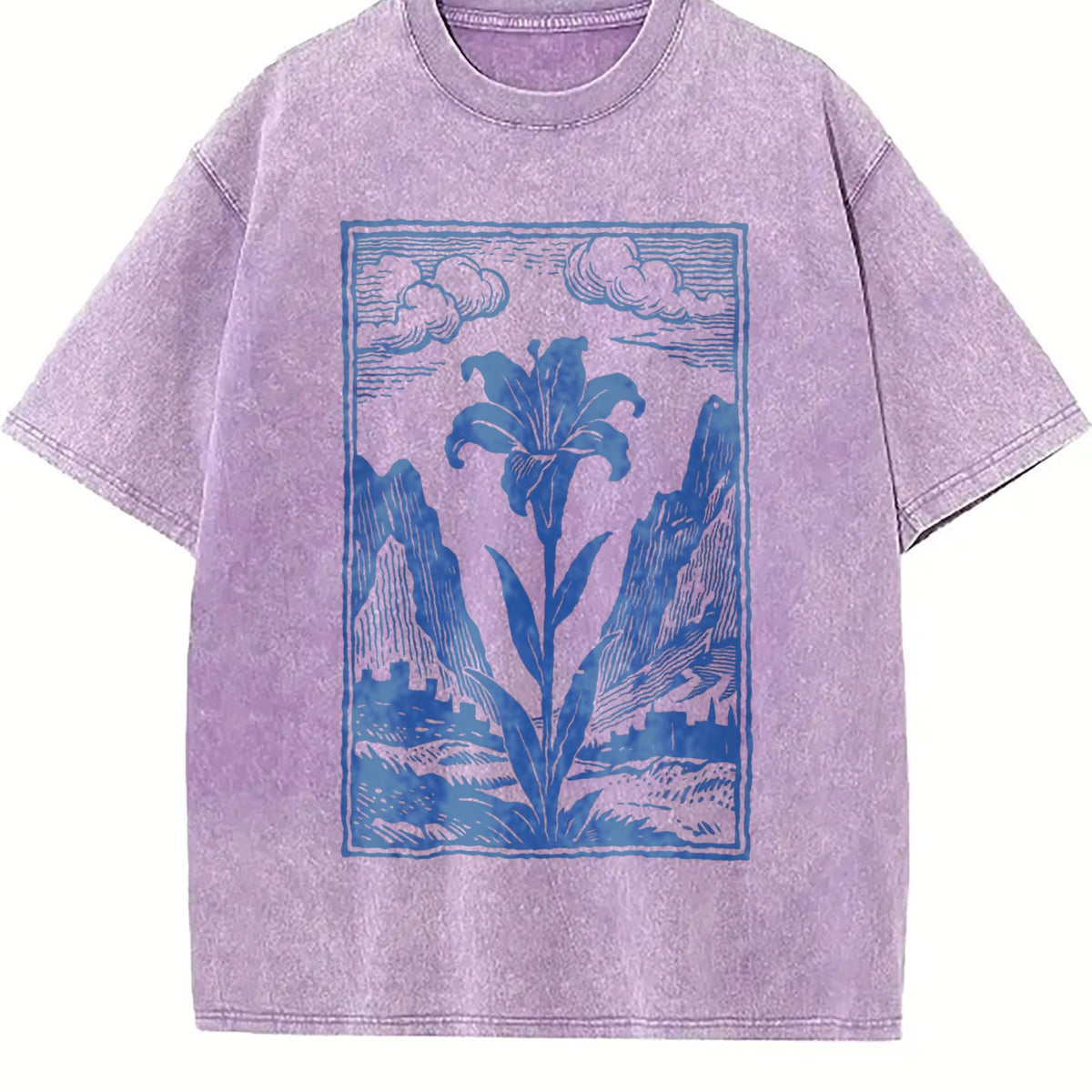Lily Flower Vintage Washed T-Shirt product image 6