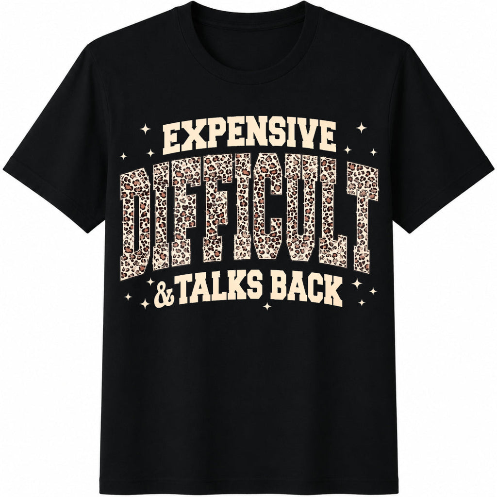 Expensive Difficult & Talks Back Leopard Cotton T-Shirt product image 1