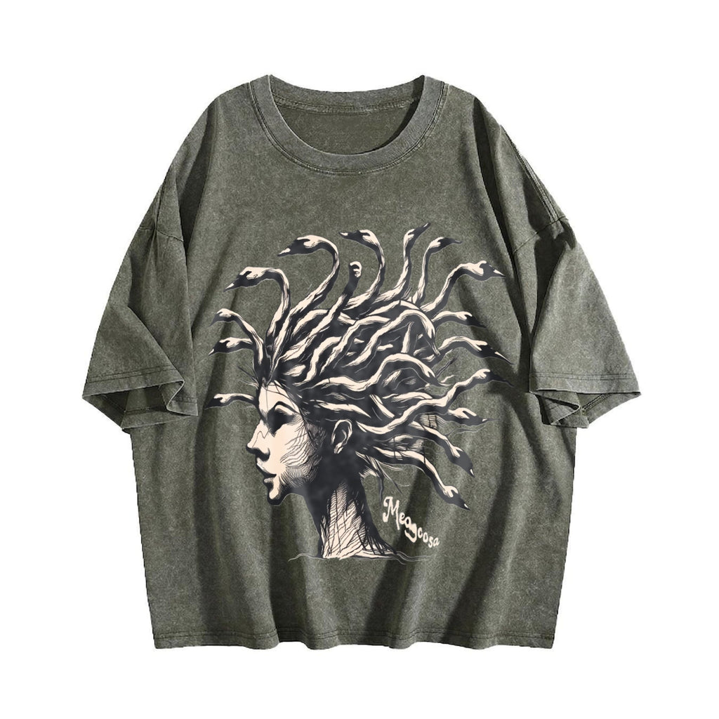 Medusa Goose Head 90s Vintage Washed T-Shirt product image 4