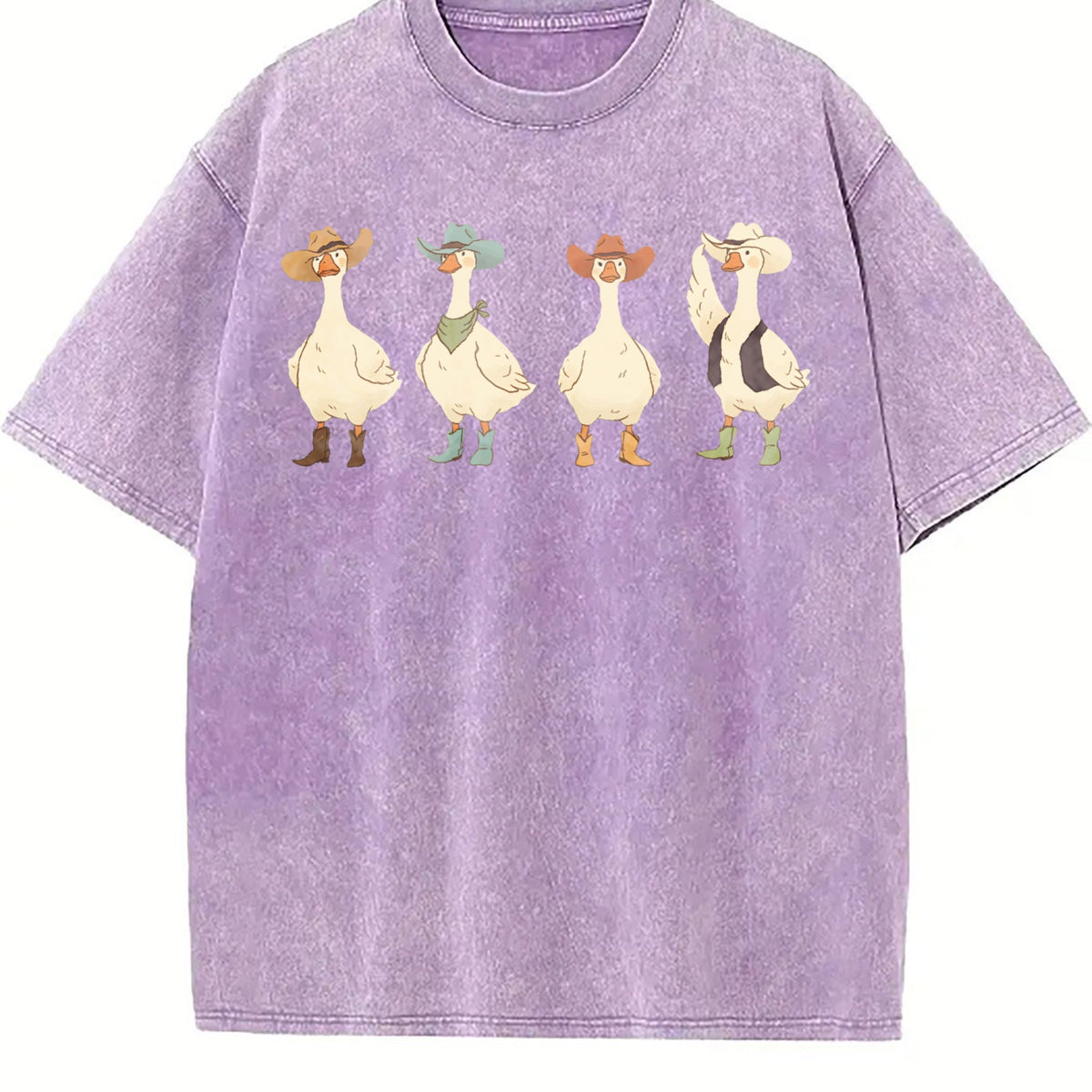 Western Cowboy Goose Lineup Vintage Washed T-Shirt product image 6