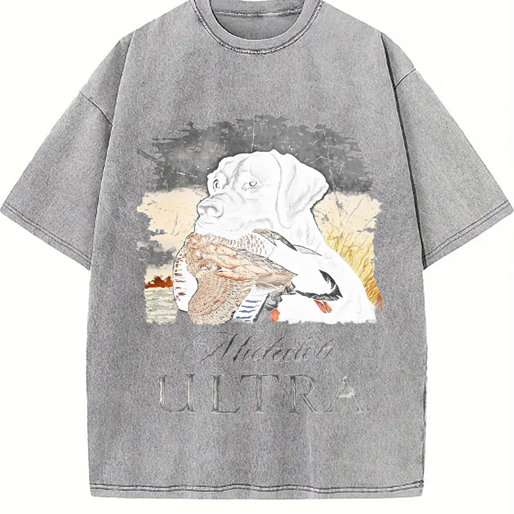 Michelob Ultra Black Lab Duck Hunting Vintage Washed T-Shirt product image 5