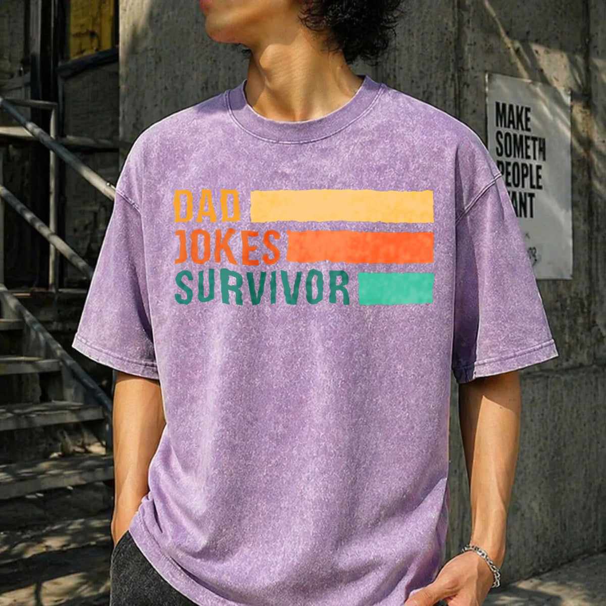 Dad Jokes Champion Vintage Washed T-Shirt product image 6